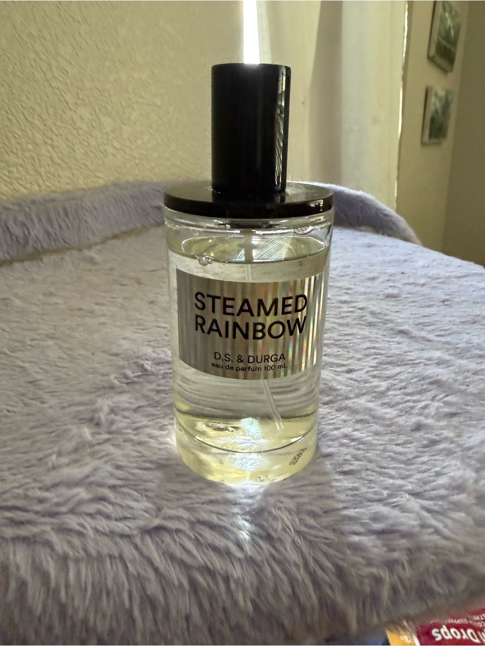 D.S. & Durga Steamed Rainbow Perfume Bottle with Black Cap